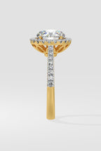 2 ct Aurora Halo Solitaire Ring