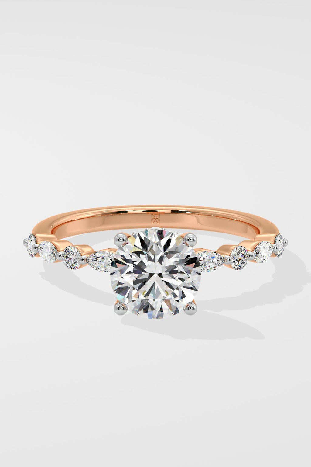 1.5 ct Round Askew Solitaire Ring