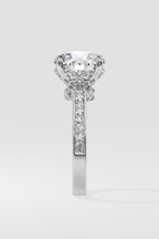 4 ct Solitaire Pave Ring