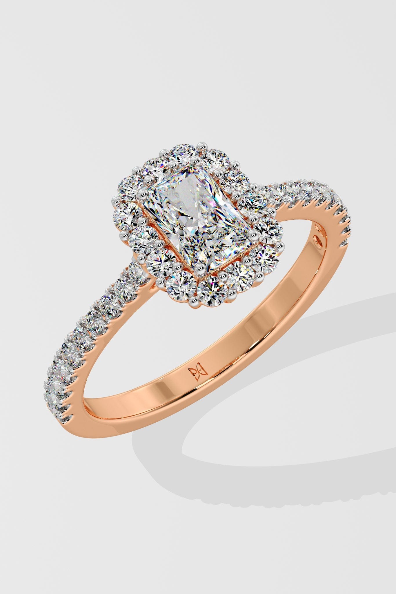 1 ct Radiant Gala Halo Ring