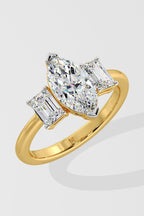 1.5 ct Chevron Trio Ring