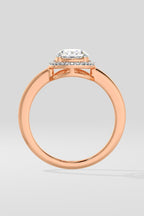 1.5 ct Oval Halo Solitaire Ring