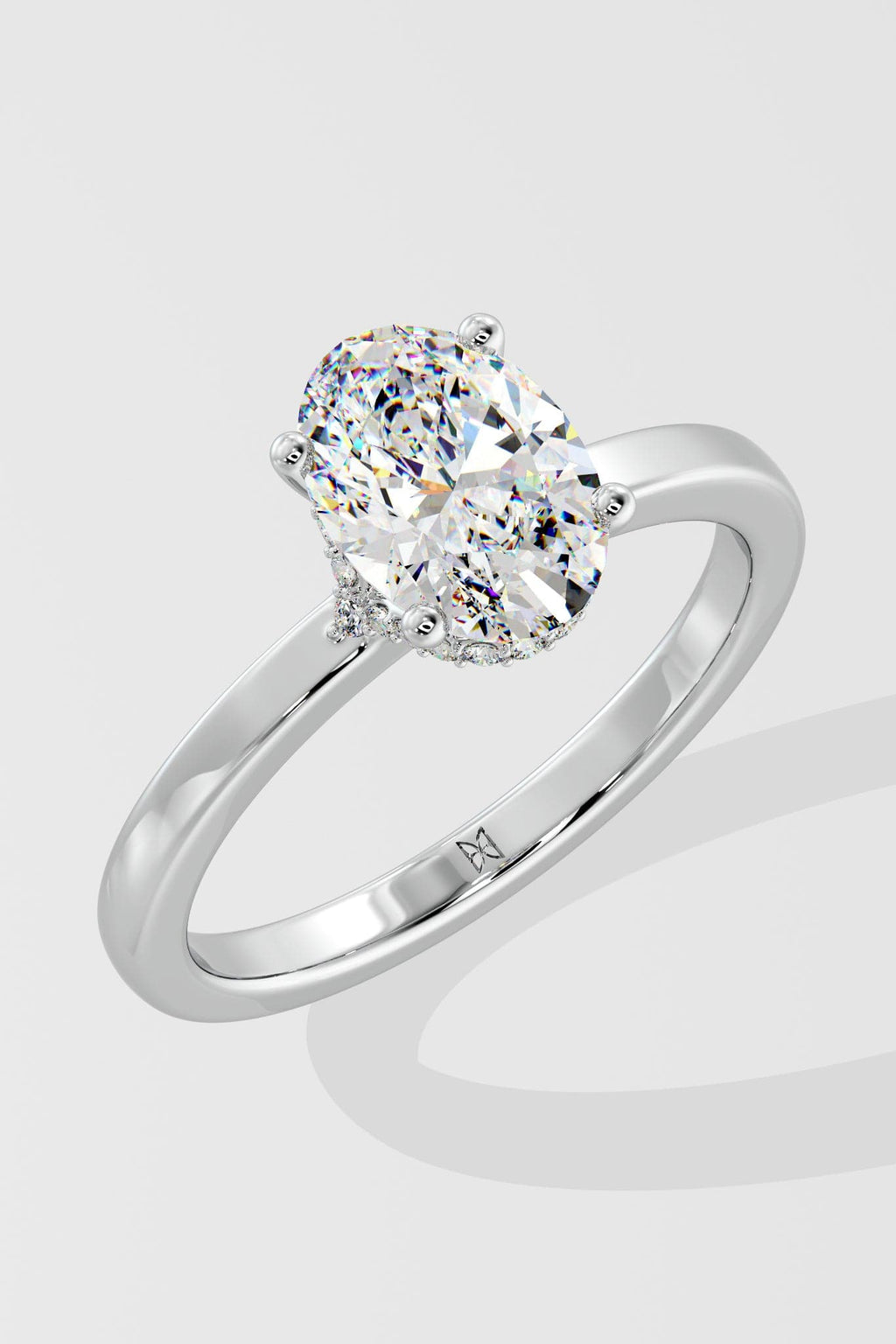 1.5 ct Oval Plunge Halo Ring