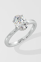 1.5 ct Oval Plunge Halo Ring