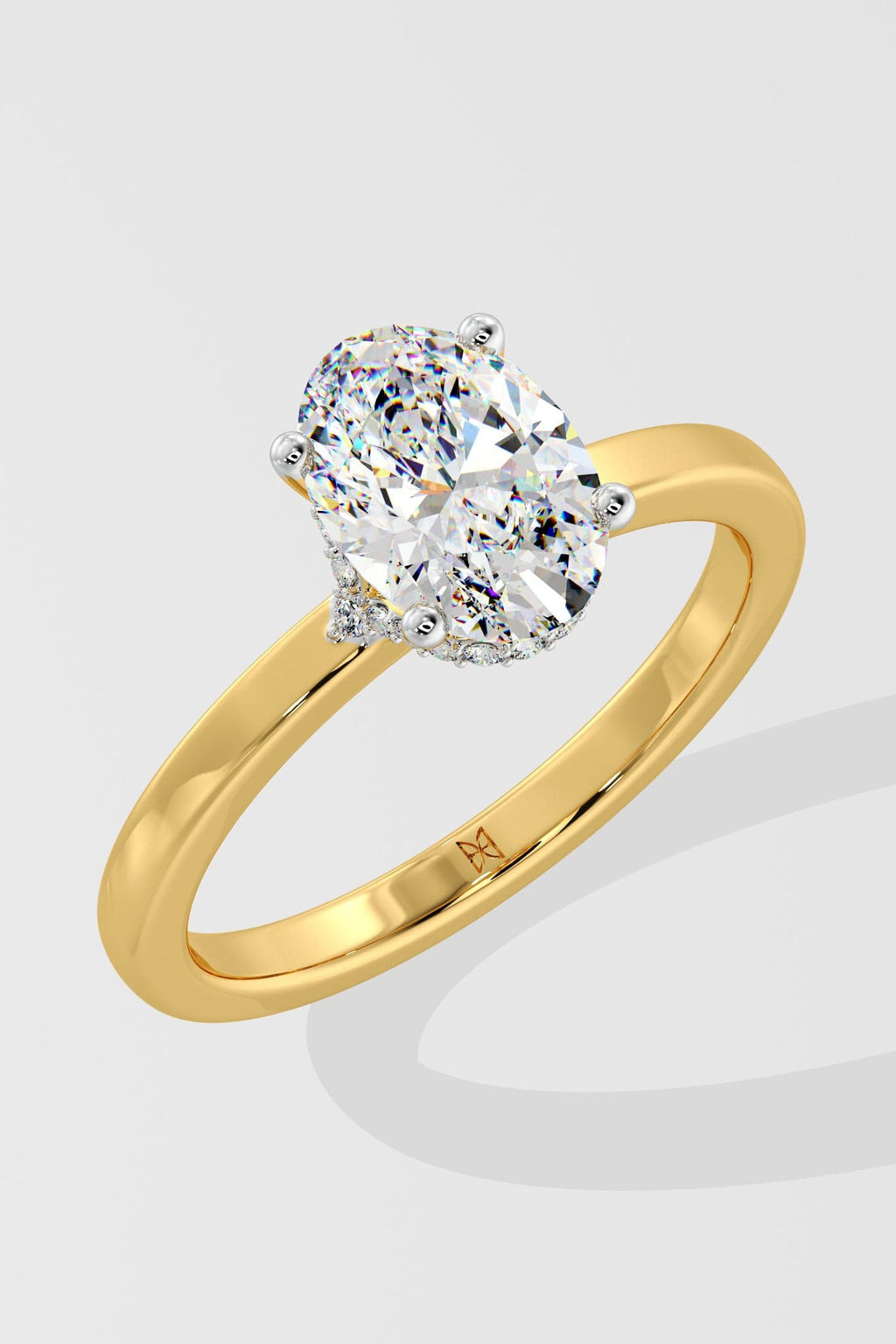 1.5 ct Oval Plunge Halo Ring
