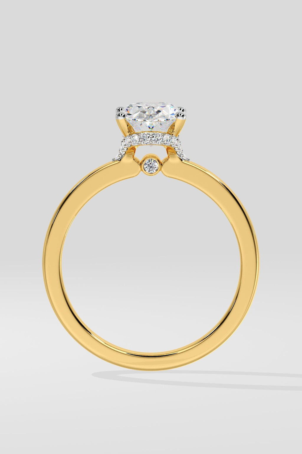 1.5 ct Oval Plunge Halo Ring