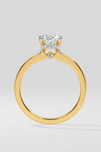 1.5 ct Oval Plunge Halo Ring