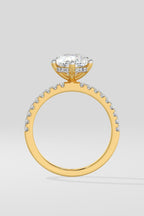 2 ct Pear Hidden Halo Ring