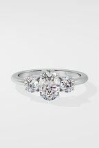 1 ct Oval Trio Ring