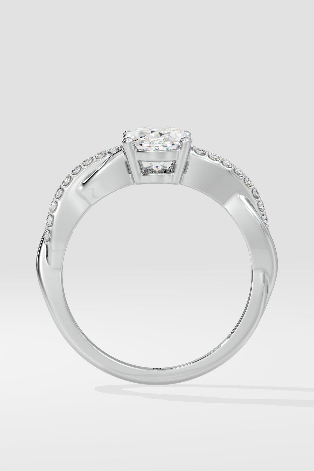 1.5 ct Oval Infinity Ring