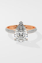 3 ct Pear Ritz Ring