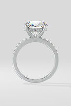 3 ct Double Band Solitaire Ring