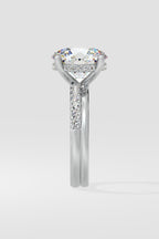 3 ct Double Band Solitaire Ring