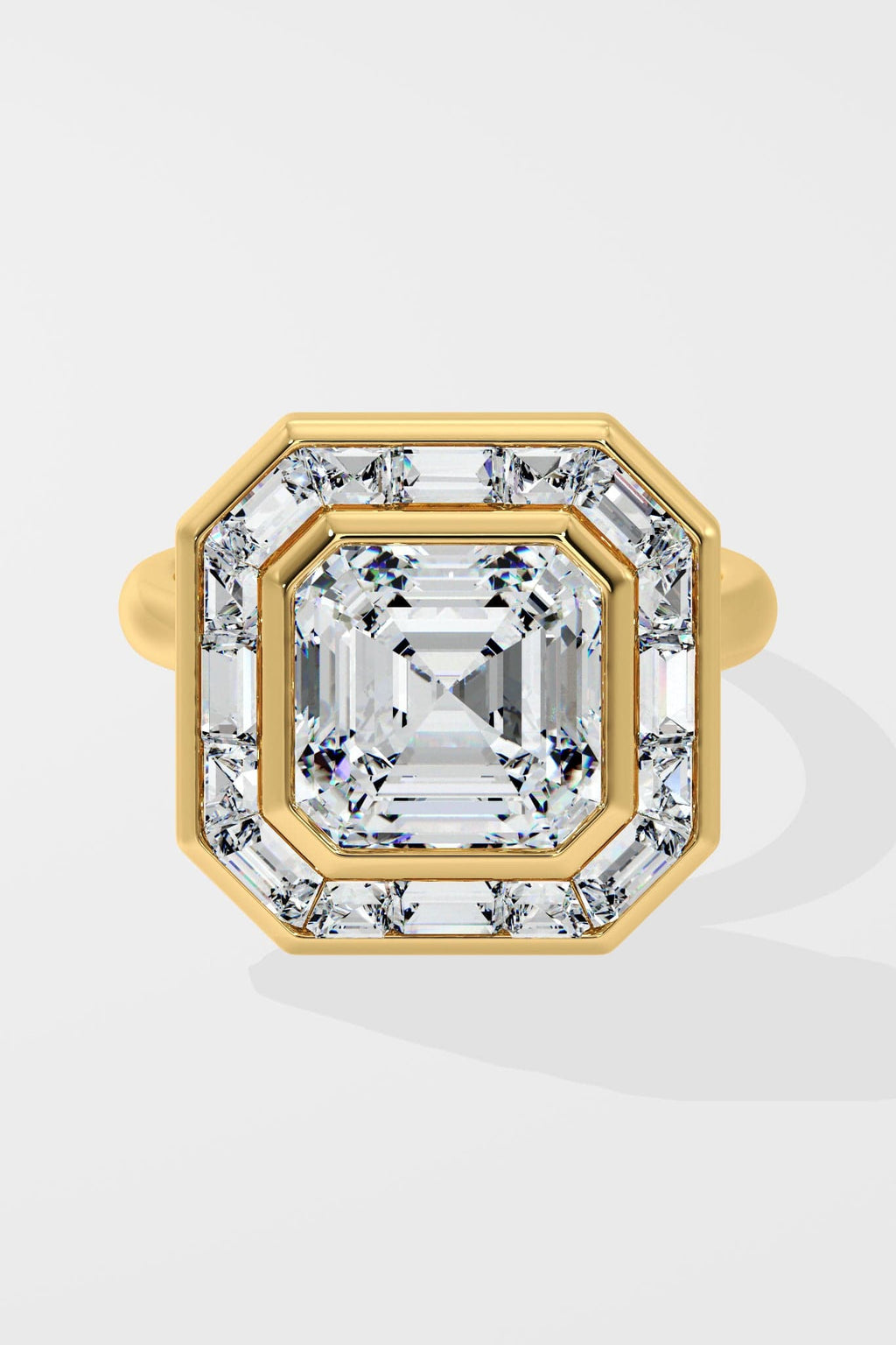 3.5 ct Asscher Halo Ring