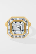 3.5 ct Asscher Halo Ring