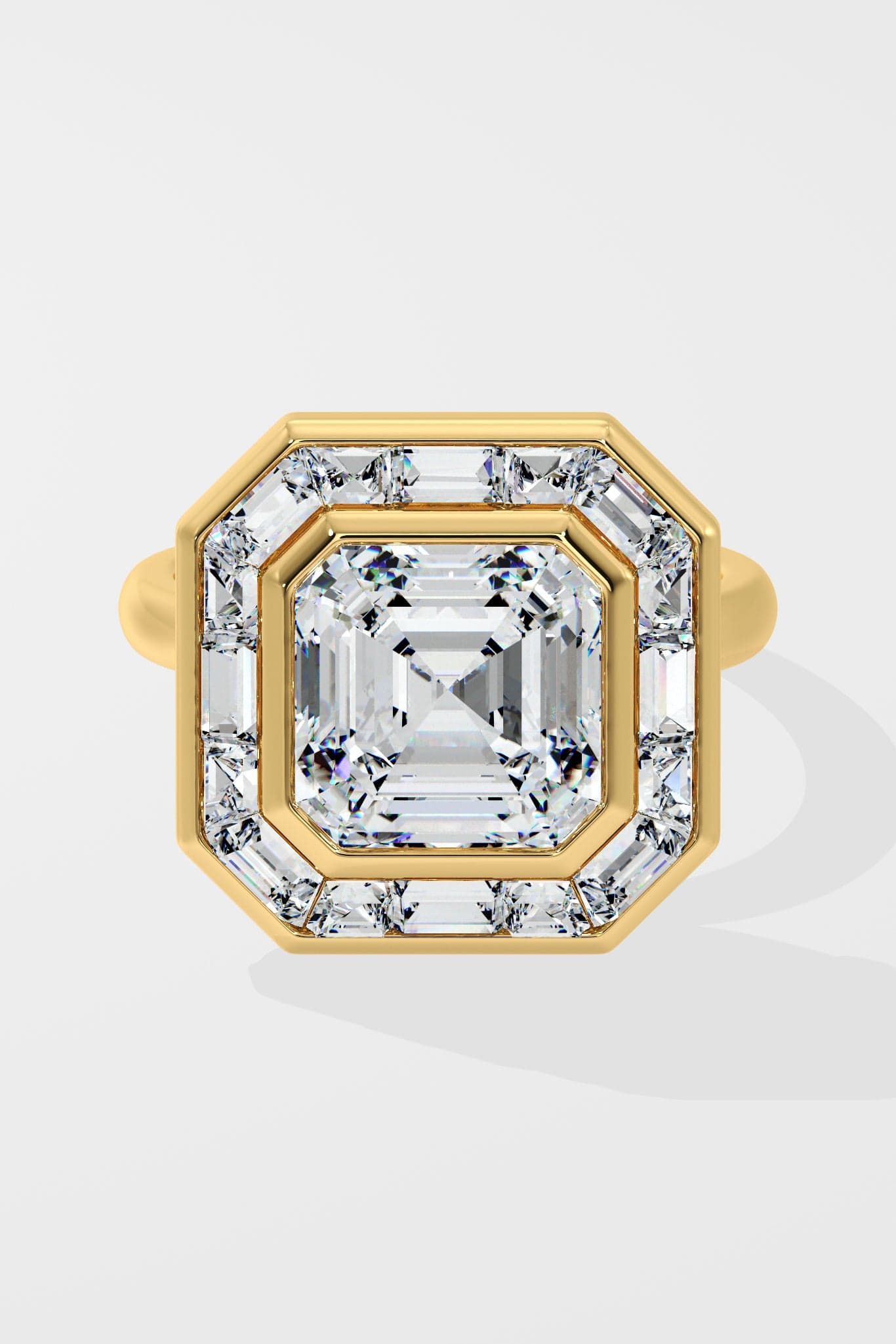 3.5 ct Asscher Halo Ring