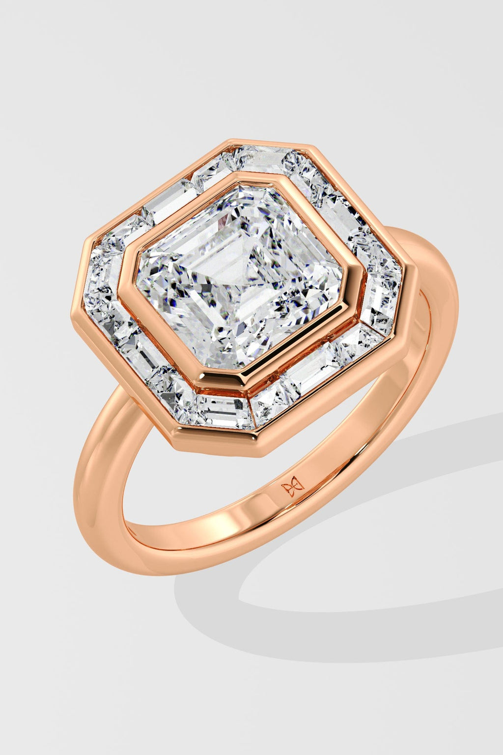 3.5 ct Asscher Halo Ring
