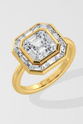 3.5 ct Asscher Halo Ring