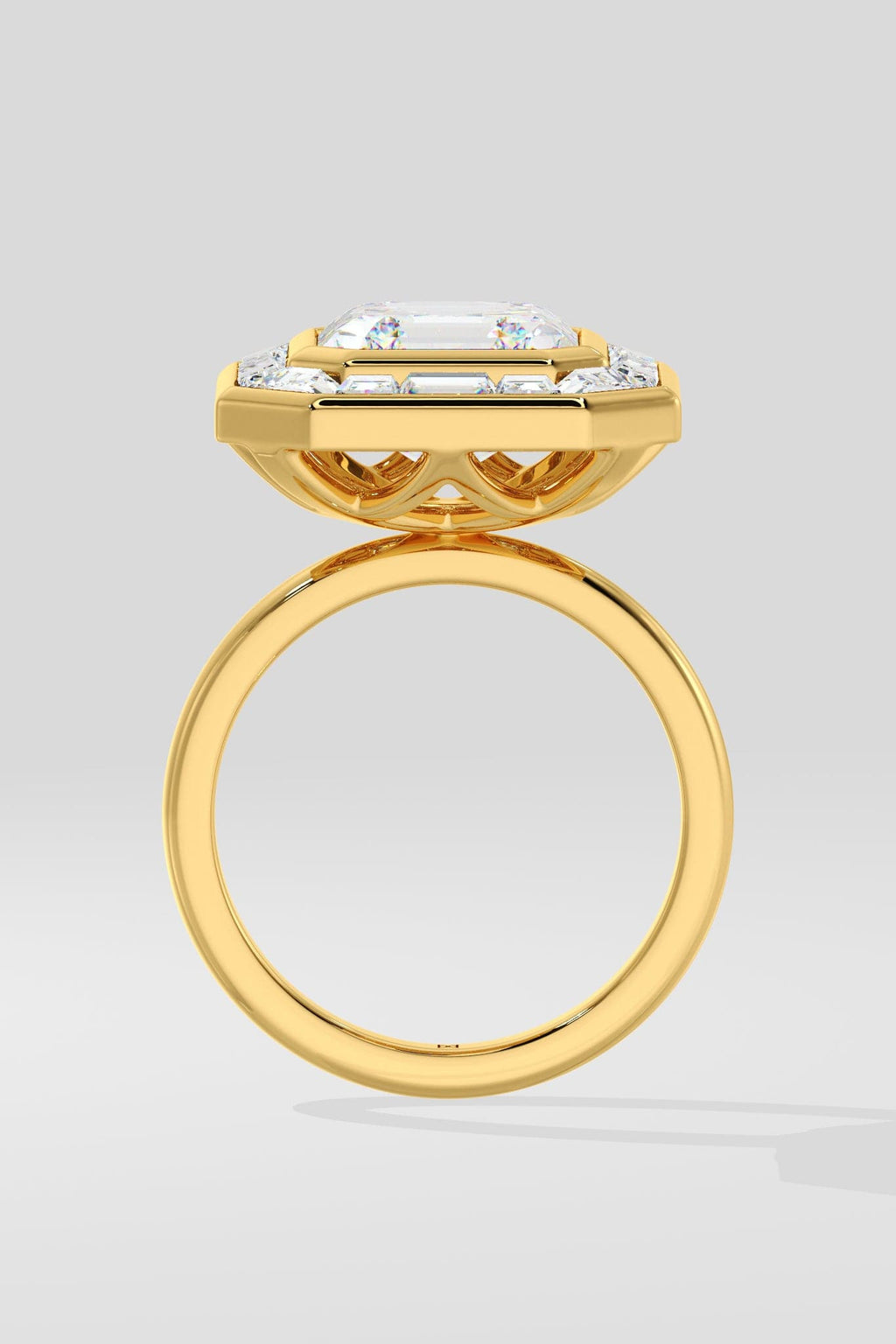 3.5 ct Asscher Halo Ring