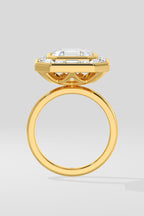3.5 ct Asscher Halo Ring