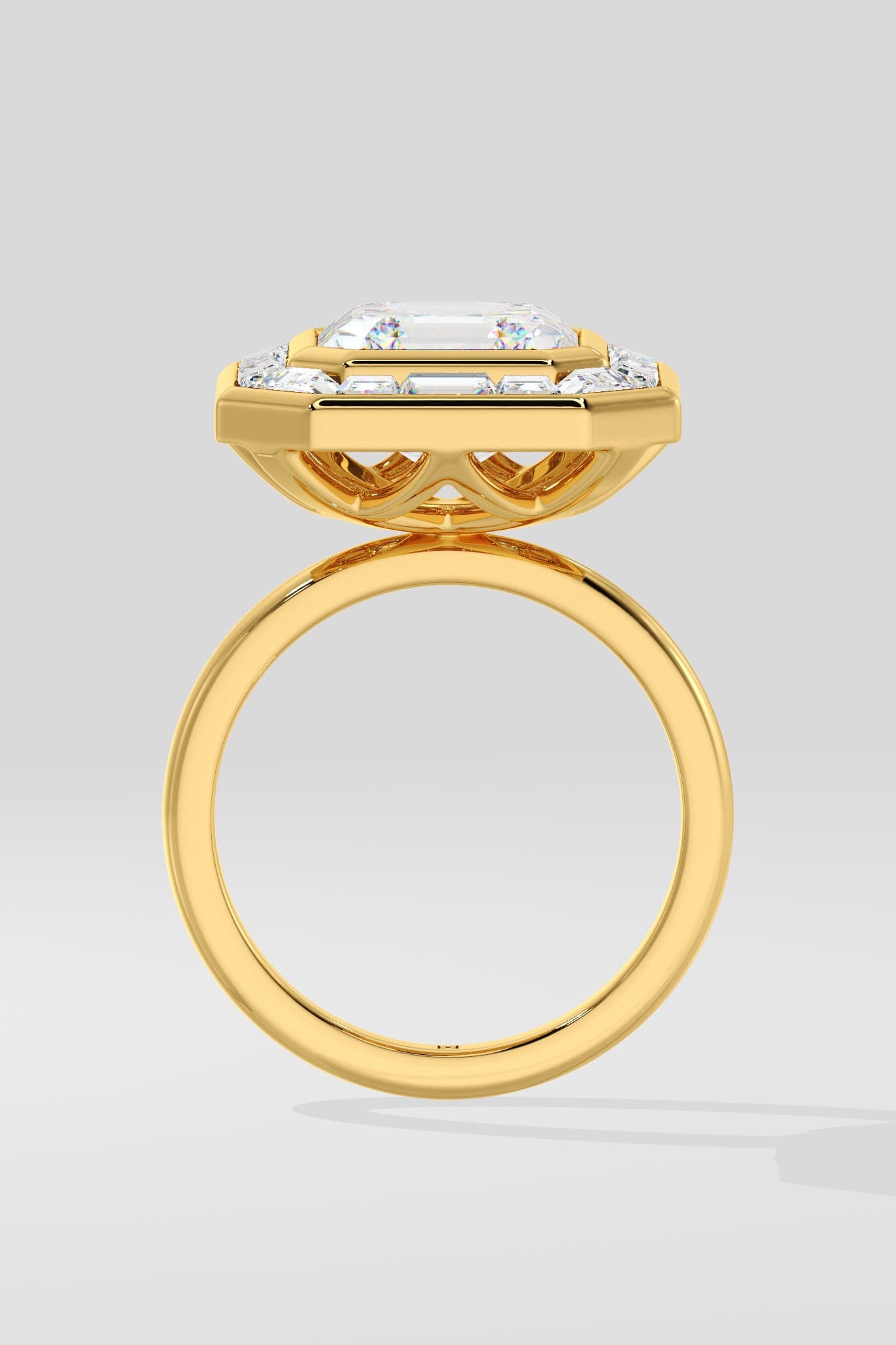 3.5 ct Asscher Halo Ring