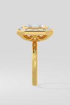 3.5 ct Asscher Halo Ring