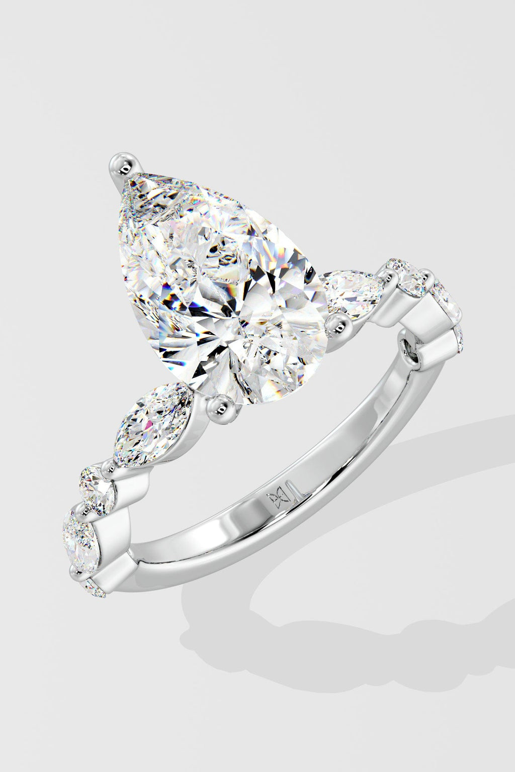 2 ct Pear Askew Ring