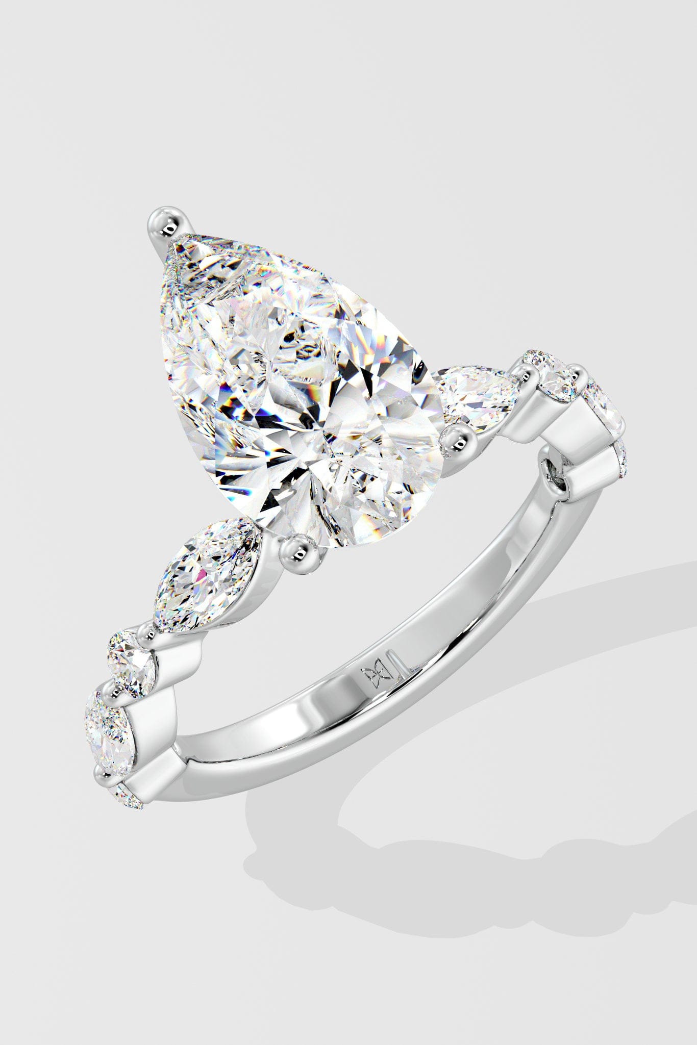2 ct Pear Askew Ring