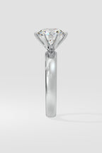 3 ct Wide Band Solitaire Ring