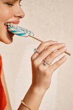 3 ct Pear Ritz Ring
