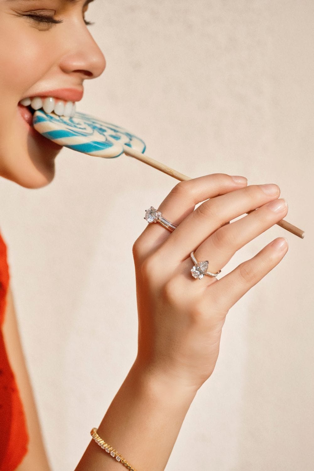 3 ct Pear Ritz Ring