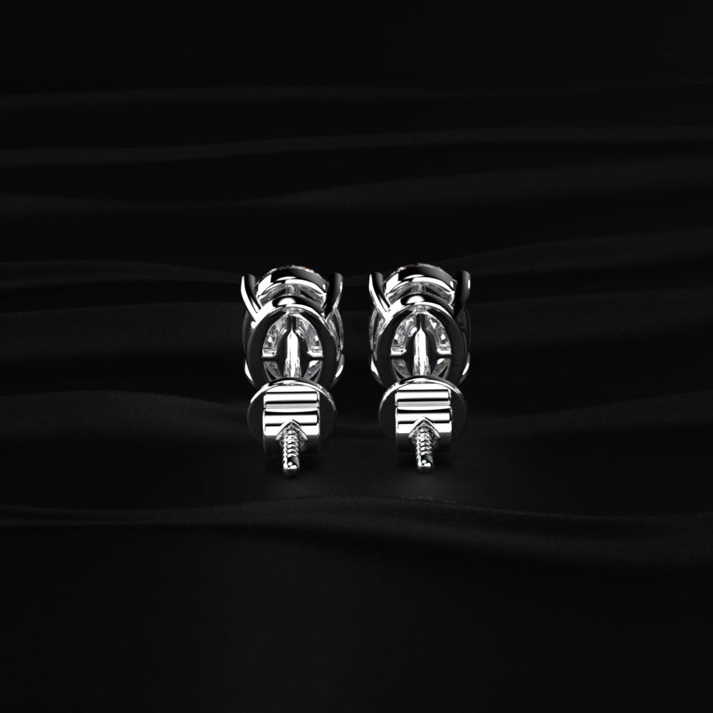 Oval Diamond Solitaire Earrings