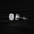 Oval Diamond Solitaire Earrings
