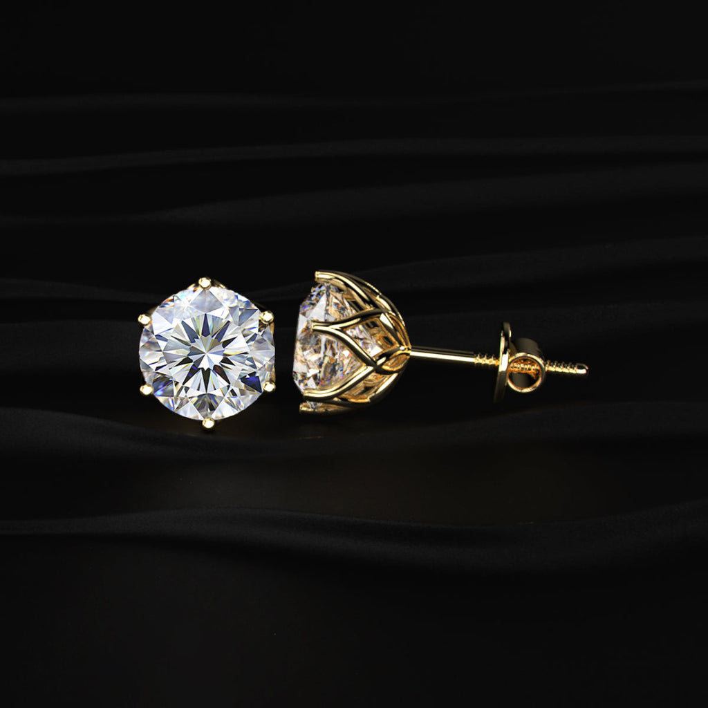 2Ctw Lotus Radiance with Round Solitaire Stud