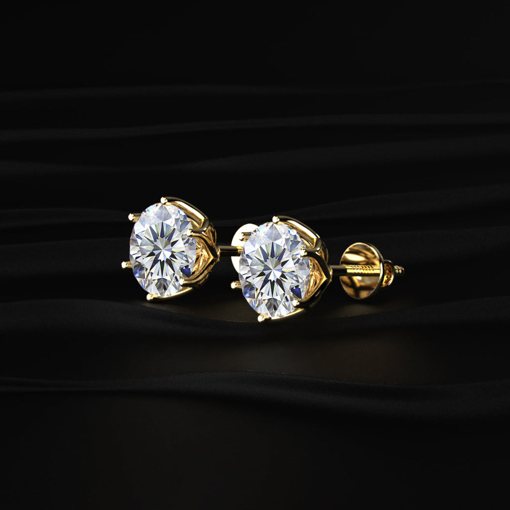 2Ctw Lotus Radiance with Round Solitaire Stud