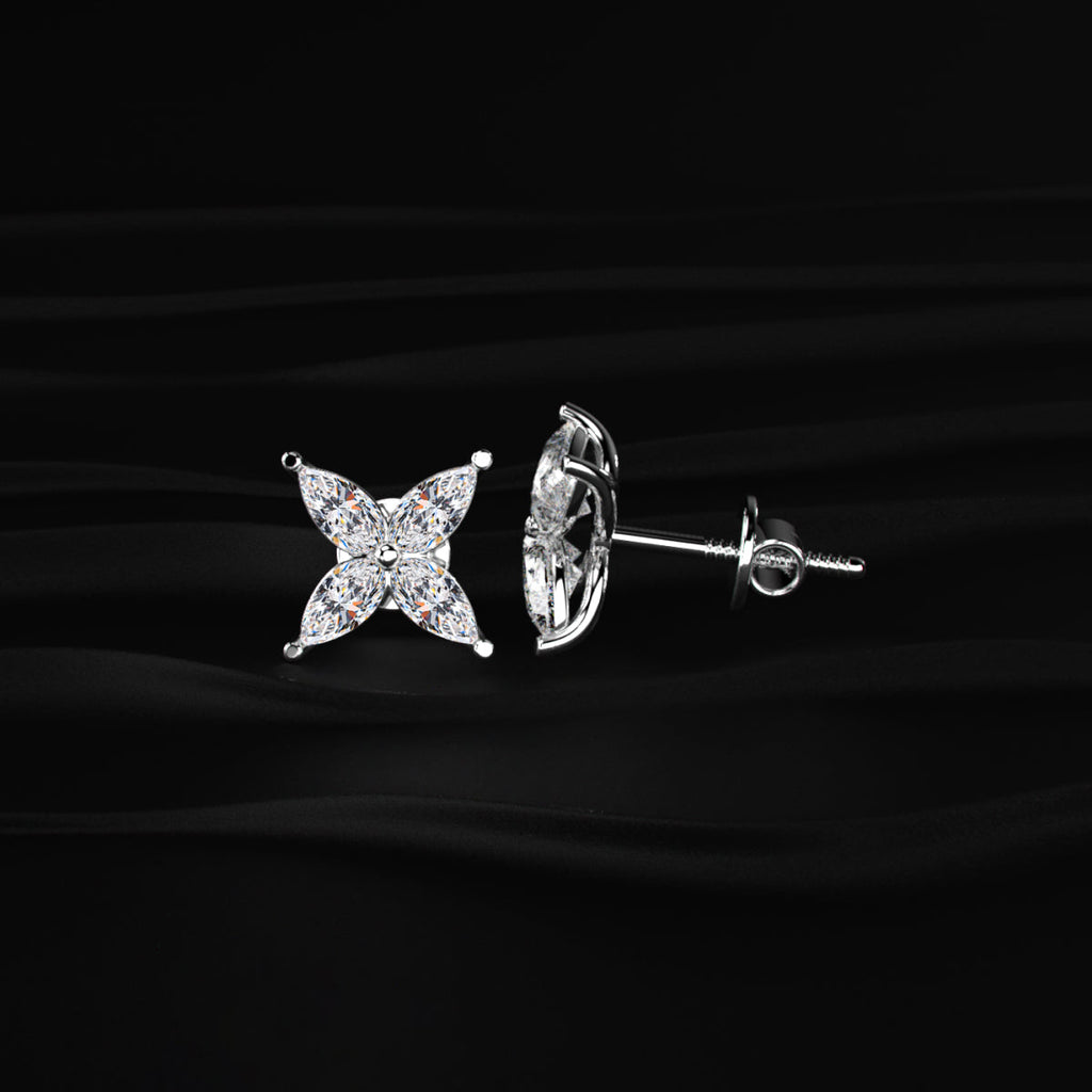 4 Marquise Diamond Earrings