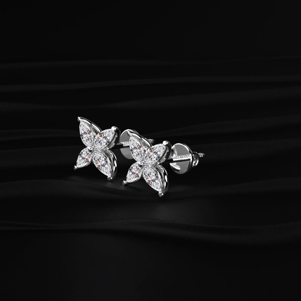 4 Marquise Diamond Earrings