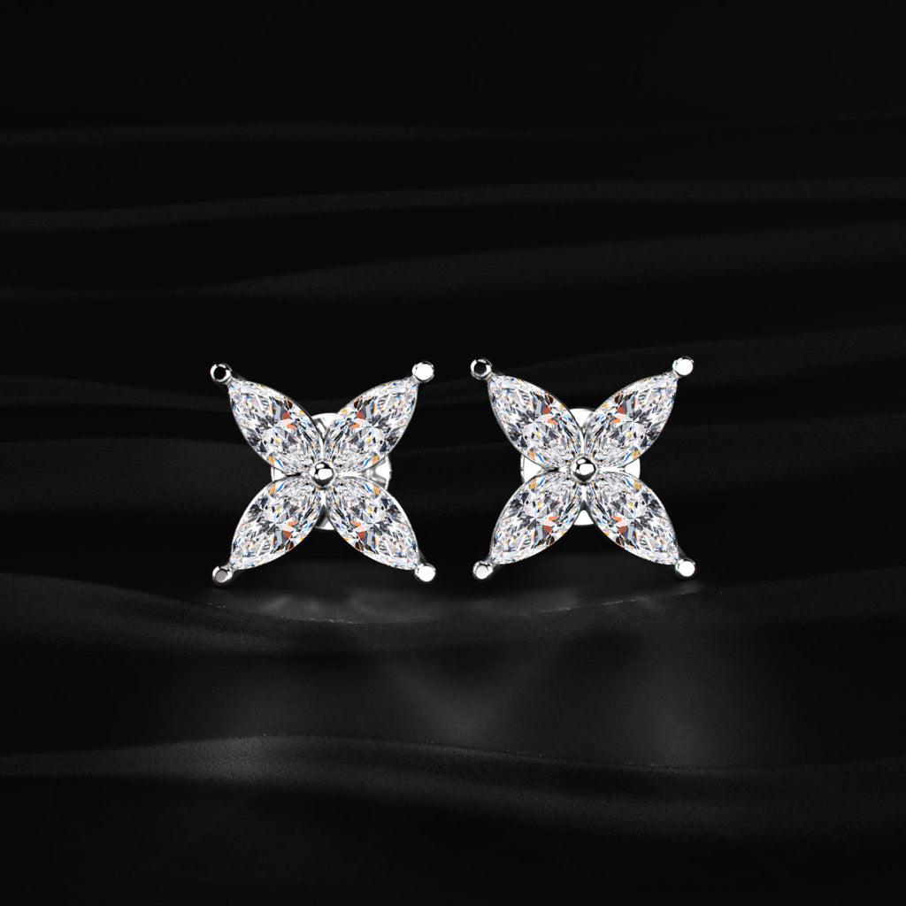 4 Marquise Diamond Earrings