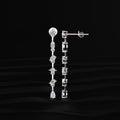 Six Multi Shape Diamonds Drop Earrings