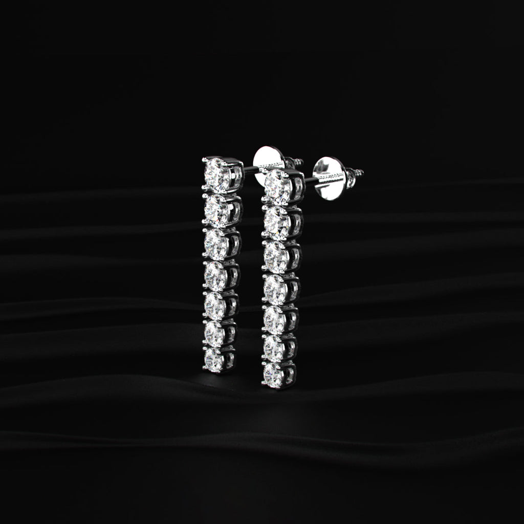 Round Diamond Danglers Earrings