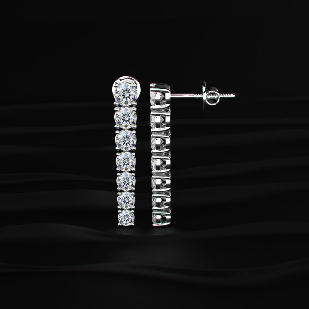 Round Diamond Danglers Earrings