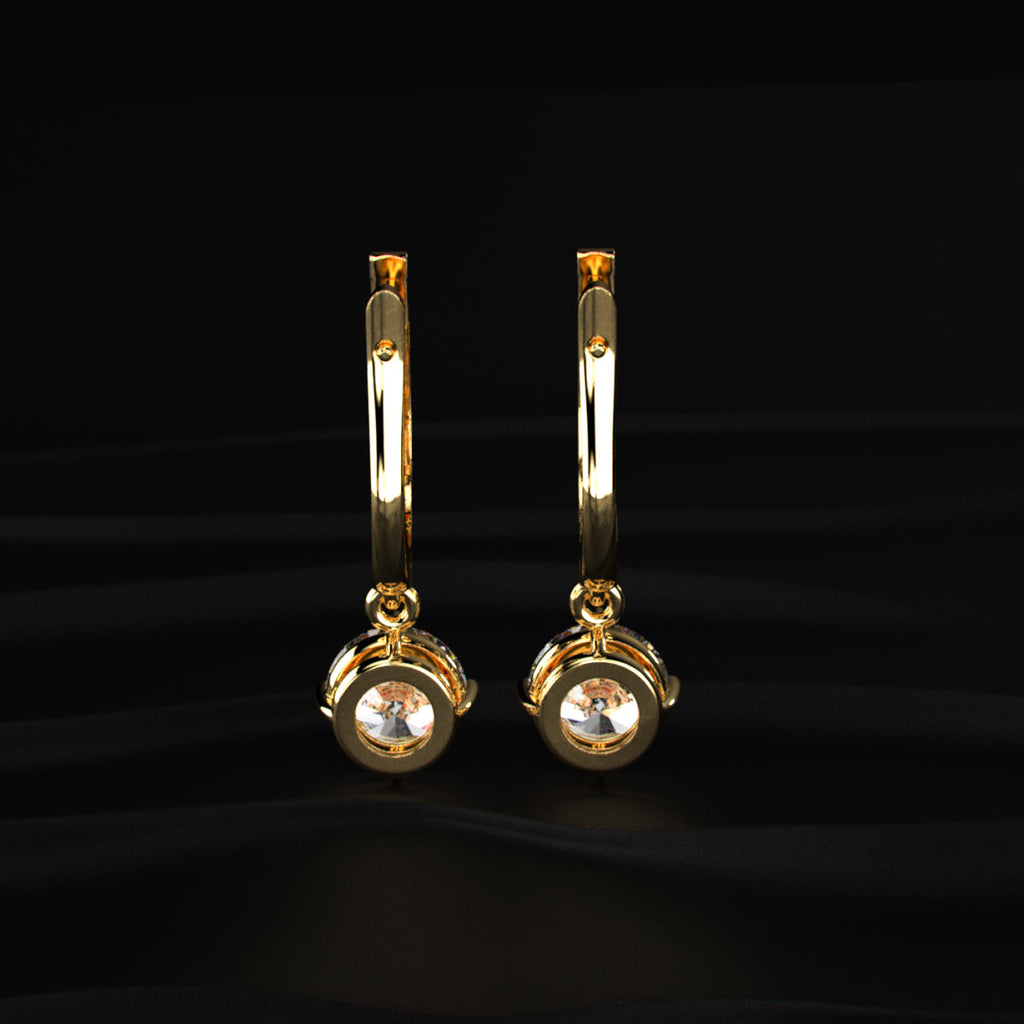 Round Solitaire Drop Hoops