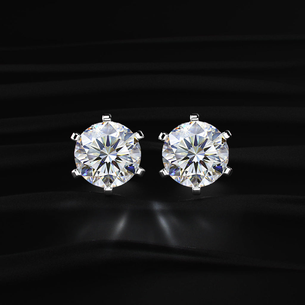1 Carat Round Solitaire Stud