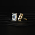 5 Ct Emerald Cut Diamond Stud Earrings