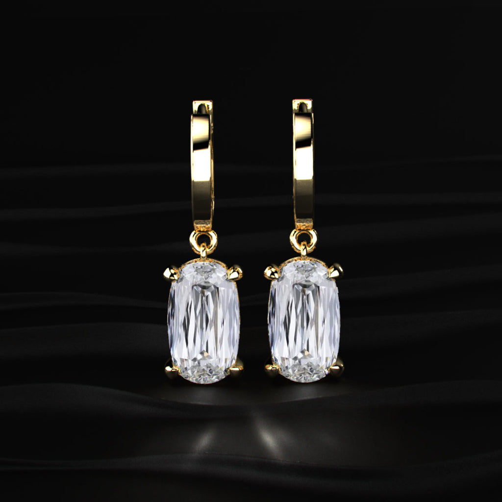 Mixed Cushion Cut Leverback Earrings