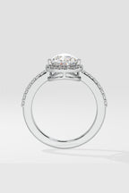 1.5 ct Pear Solitaire Halo Ring