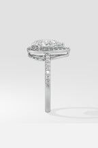 1.5 ct Pear Solitaire Halo Ring