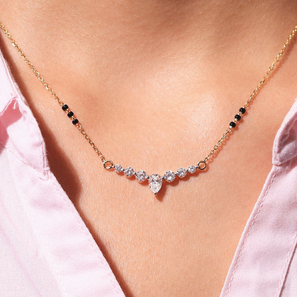 Seven Stone Pendant Mangalsutra