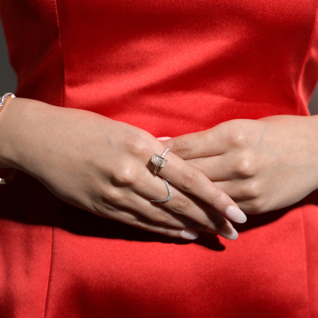 Basket of Mixed Cushion Solitaire Ring