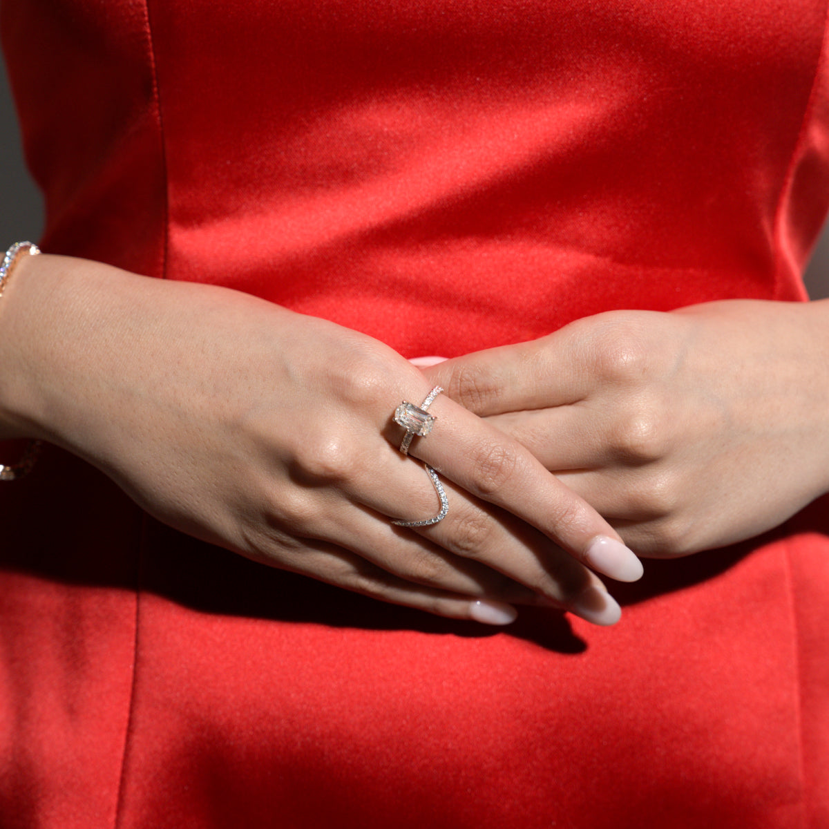 Basket of Mixed Cushion Solitaire Ring